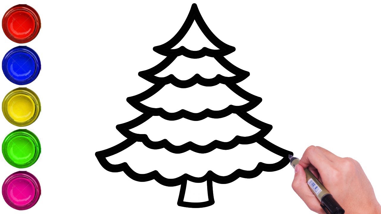 Christmas Tree Drawing Ideas for Kids, Pictures, 25 Dec DIY