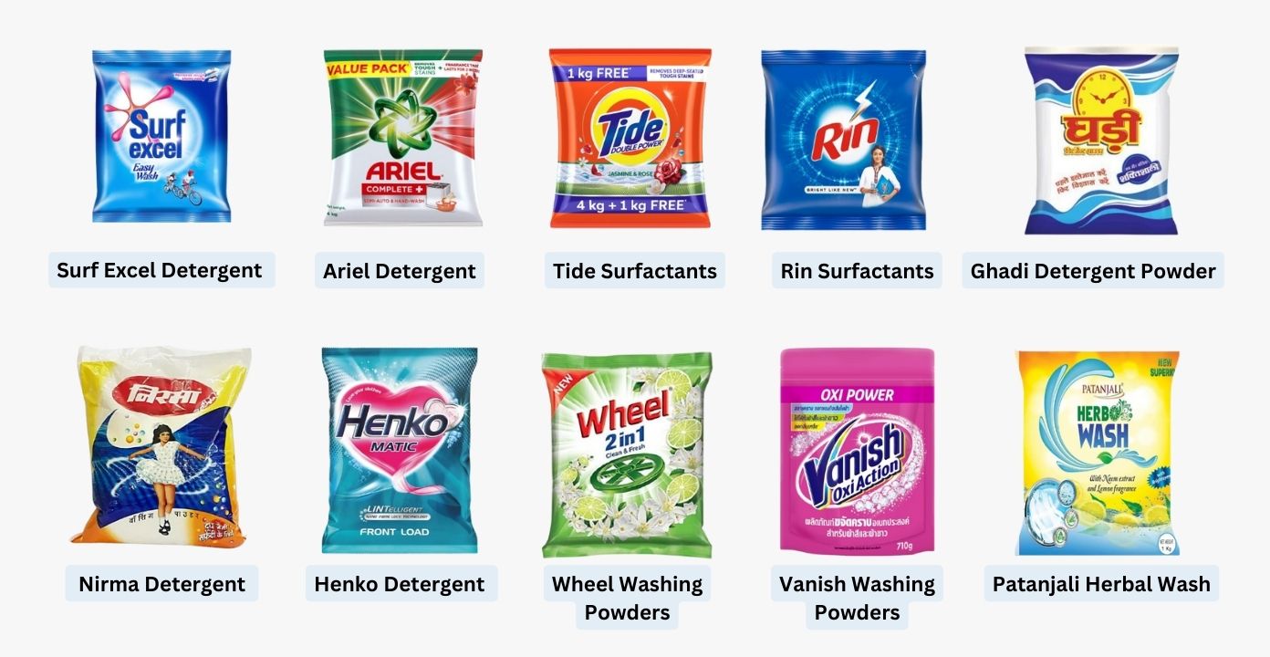10 Most Popular Washing Powder Brands in India For Your Clothes
