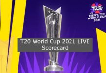 T20 World Cup 2021 LIVE Scorecard, Today Match Live Score Board
