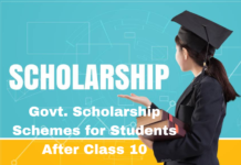 Govt. Scholarship Schemes for Students After Class 10